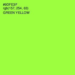 #9DFE3F - Green Yellow Color Image